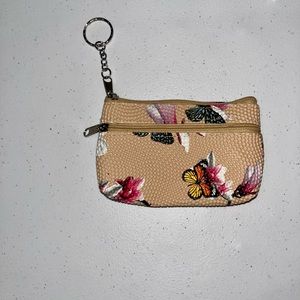 💙 NWOT Monarch Butterfly Textured Coin Purse ID Holder